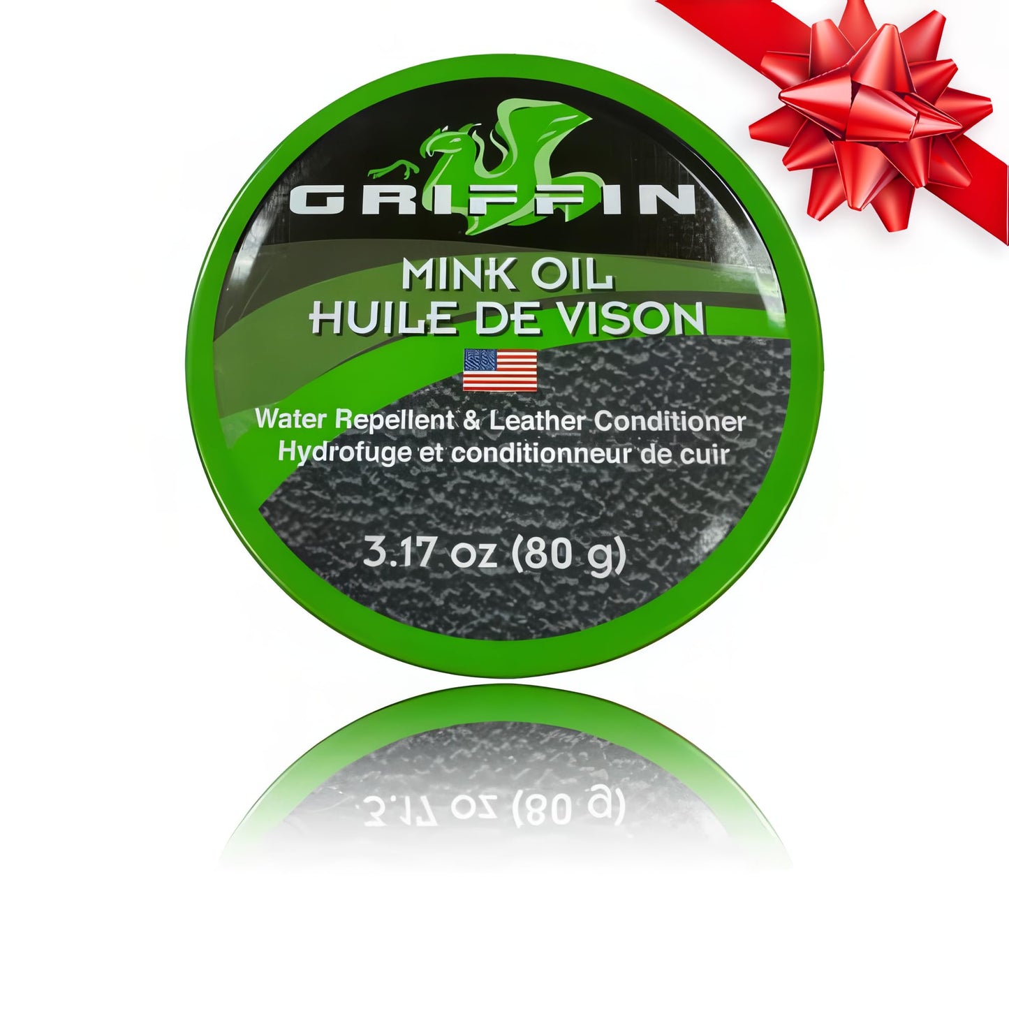 GRIFFIN Mink Oil - Leather Conditioner, Leather Softener, Water Repellent (Waterproofing) and Weather Protector - Shoes, Boots, Handbags and Leather Goods (2.8 oz) - Made in USA