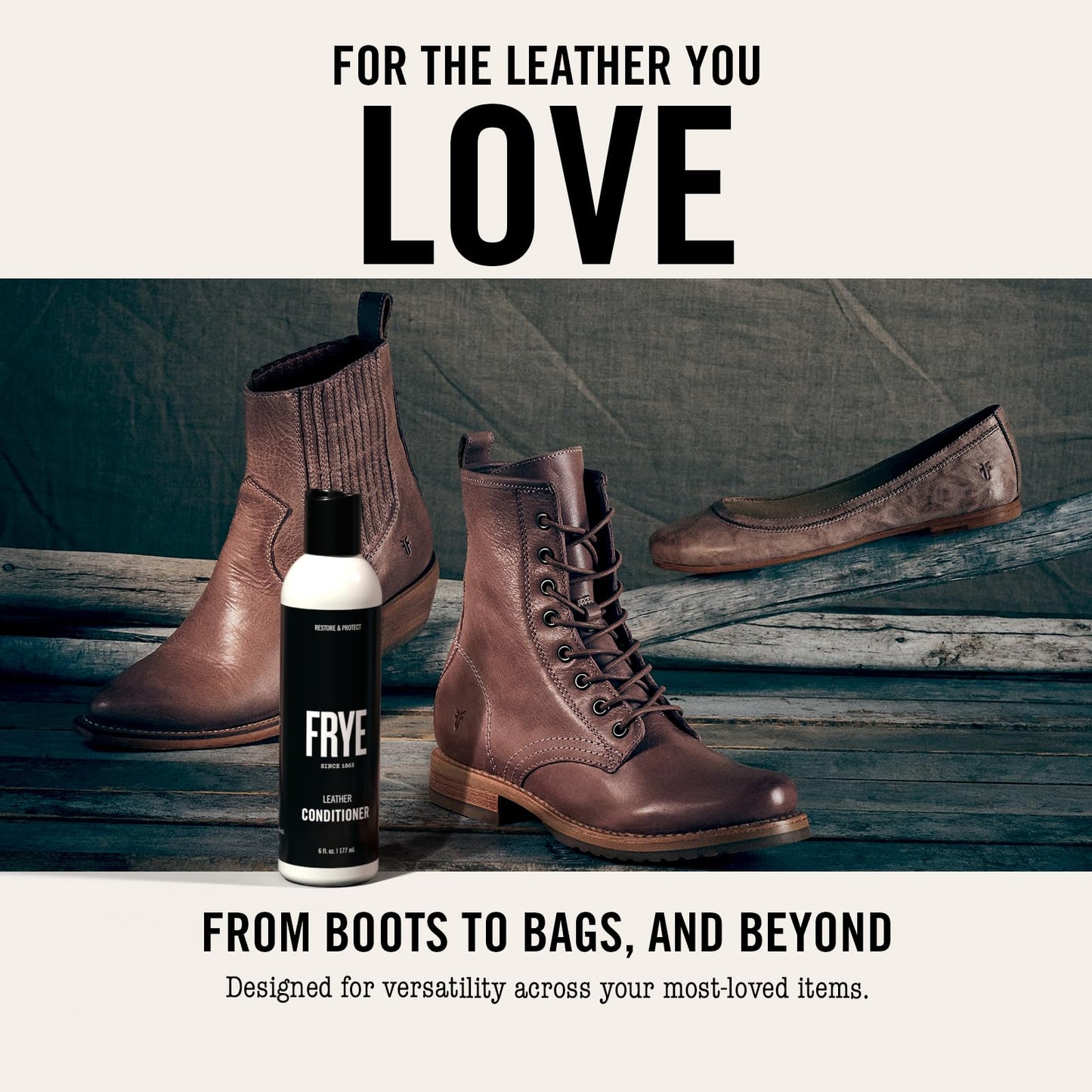 Frye Leather Conditioner – Non-Toxic Leather Care Made in the USA | Restores & Softens Leather - Shoes, Boots, Jackets, Handbags, Purses & More