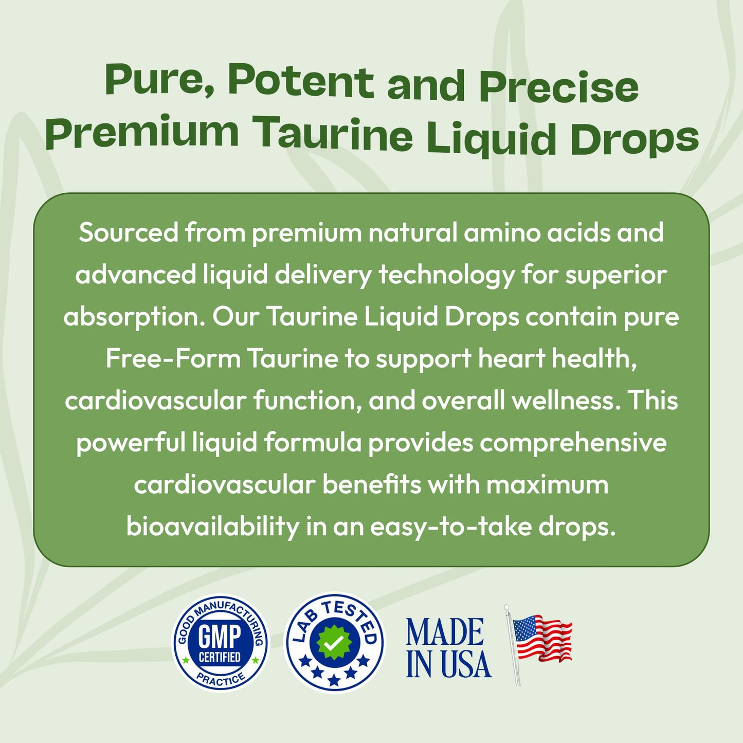 Taurine Liquid Drops Supplement - Fast Absorbing, Non-GMO, Vegan - Free Form Amino Acid for Hydration and Cognitive Function Support - Complements Essential Amino Acids Supplement (Mixed Berry, 60 mL)