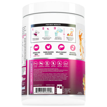 Hydrolyzed Collagen Peptides Powder for Women - Slimming MultiCollagen Burn Ultimate Beauty Complex with Hyaluronic Acid Vitamin C & Types I II III V and X for Women Tropical Punch 30 Servings