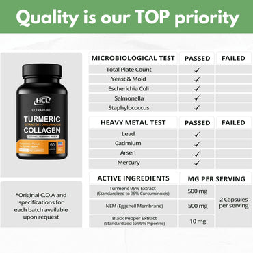 Turmeric Curcumin 95% Extract & Collagen Capsules - NEM Promotes Knee Comfort & Flexibility - Eggshell Membrane w Naturally Occurring Glucosamine Chondroitin Hyaluronic Acid- Made in USA