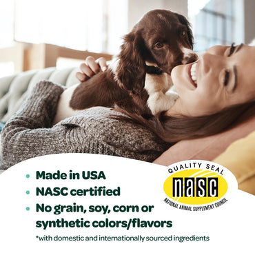 Dog Allergy Chews with Probiotics | Seasonal Allergy Chews for Dogs with Wild Alaskan Salmon Oil & Colostrum | Environmental Dog Allergy Support | NASC Certified & Made in The USA | 60 Chews