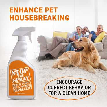 EBPP Stop the Spray - Dog & Puppy Pee Marking Repellent - Pet Training Spray - Puppy Potty Training Spray for Dogs - Dog Pee Stopper - Pee Deterrent for Dogs - No Marking Spray for Dogs Indoor 32oz