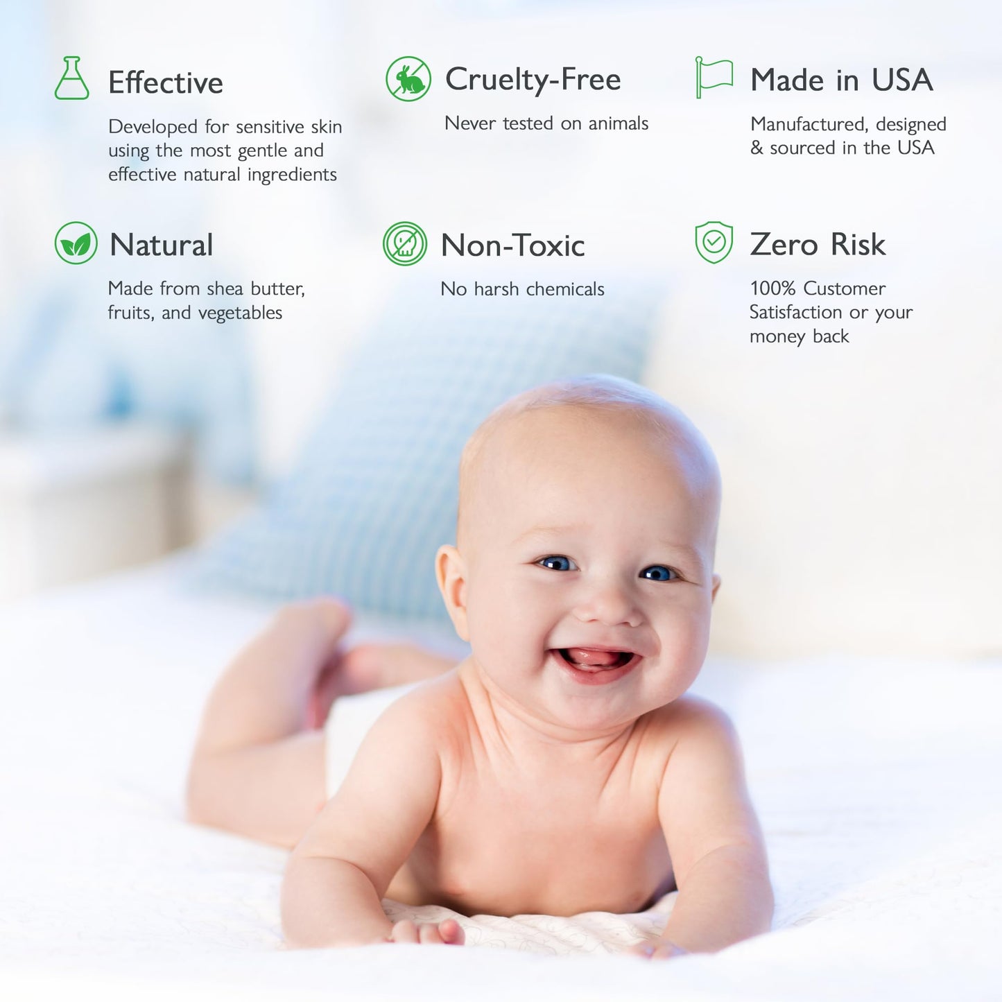 SoCal Suds & Company 4oz Natural & Organic Baby Cream- Fragrance Free- 2 Pack