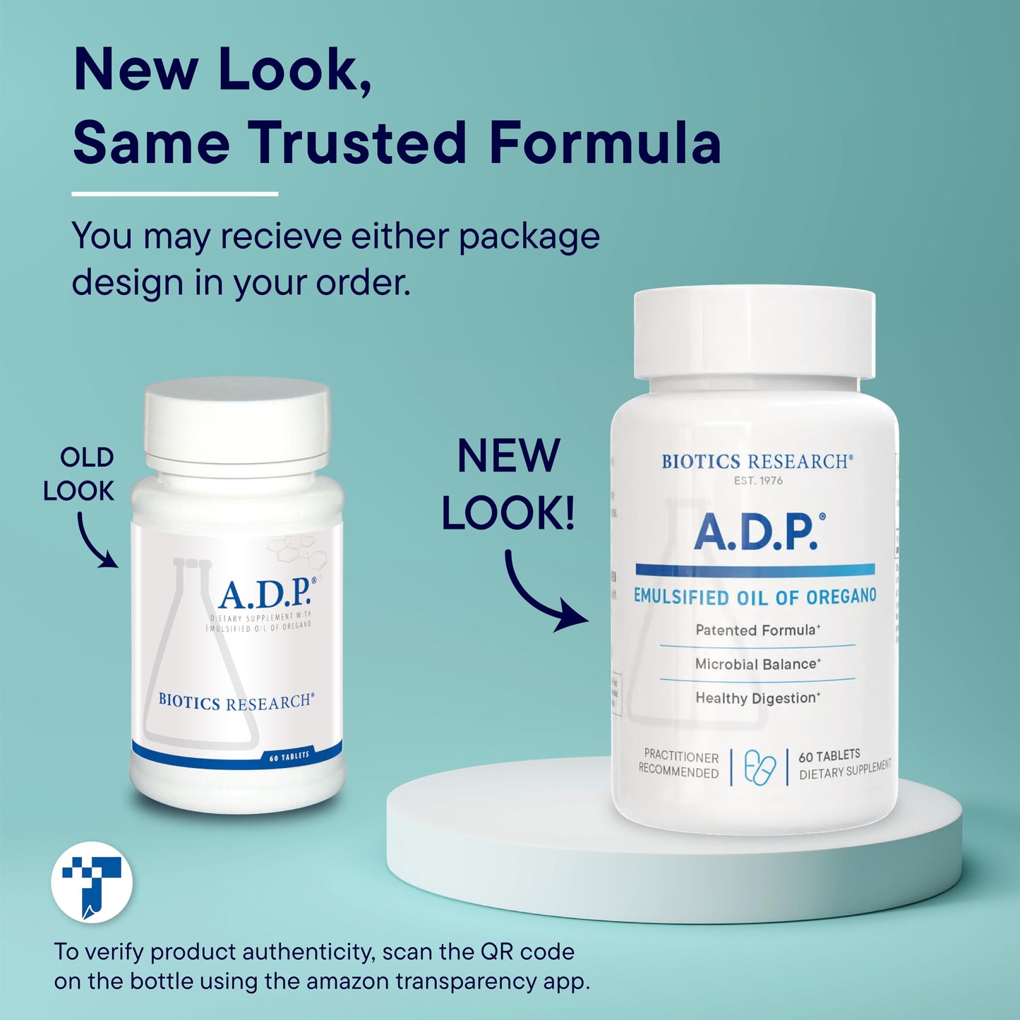Biotics Research A.D.P. Emulsified Oil of Oregano Tablets for GI Health -Sustained Release for High Absorption Contains Carvacrol, Wild Oregano Oil 50mg/S - Patented Formula -Non GMO –60 Tablets