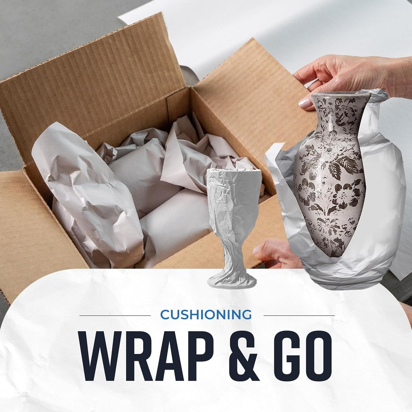 Bryco Goods Newsprint Packing Paper Sheets for Moving - 10lb - 320 Sheets of Newspaper Paper - Wrapping and Protecting Fragile Items, Box Filler, Shipping Supplies - Made in the USA