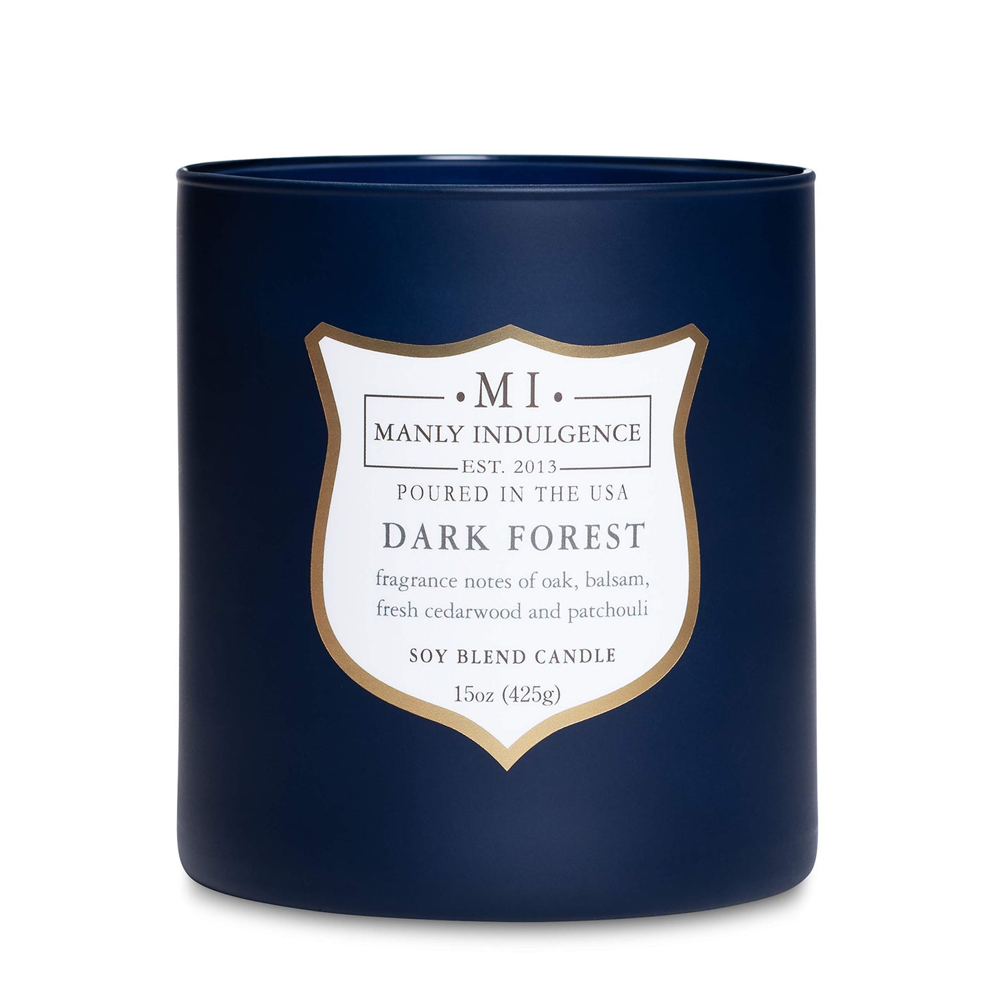 Manly Indulgence Tea Tree Scented Jar Candle, Signature Collection, Wood Wick, Amber, 15 Oz - Up to 60 Hours Burn