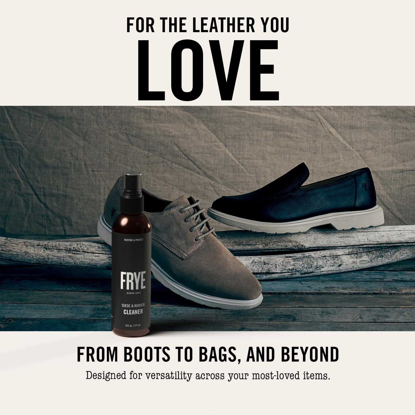 Frye Suede & Nubuck Cleaner: Non-Toxic & Made in the USA. Clean and Restore Suede & Nubuck Shoes, Boots, Jackets, Bags, Purses and More. Safe for Any Color & White