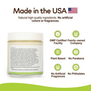 Rooted In Starter Set Includes Tranquility, Rest & Relief Magnesium Cream - Infused with 500mg Pure Magnesium, Herbs & Essential Oils - Non Greasy, Perfect Self-Care Gifts for Adults & Kids