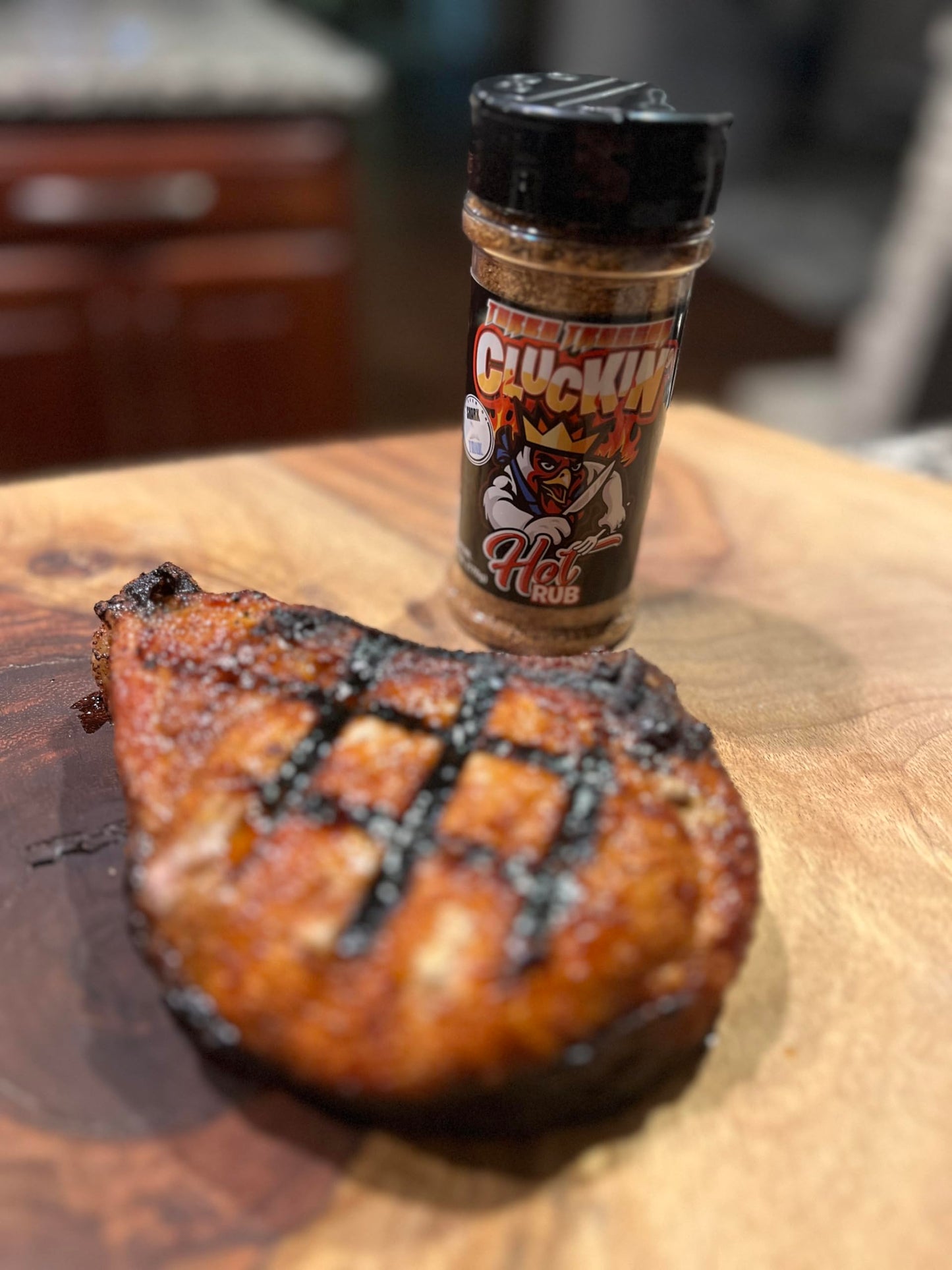 Turbo Trusser | Cluckin' Hot Rub | For Chicken, Turkey, Duck, Pork & Veggies | Perfect Blend of Smooth Heat & Flavor | Made in the USA | 6 Oz