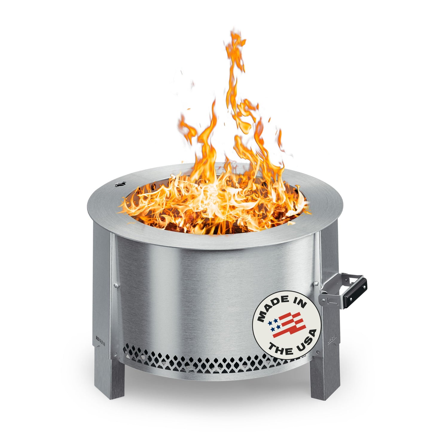Breeo Smokeless FIrePit (Y Series - Stainless Steel) | 21 inch Portable Smokeless Fire Pit for Outside | 31 Pounds | Ideal for Families Compatible with Wide Range of Breeo Accessories