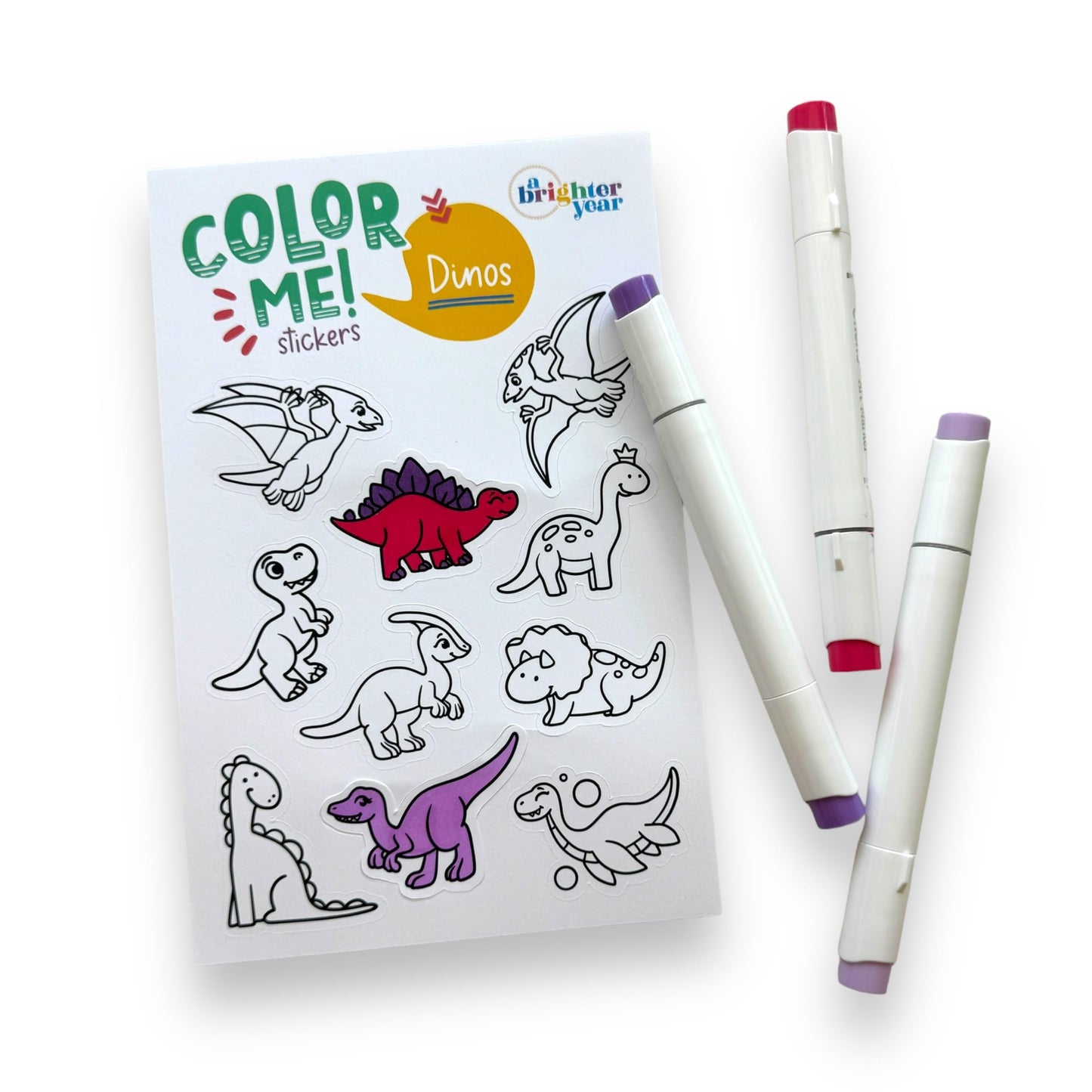 A Brighter Year Color-Your-Own Sticker Bundle, Mythical & Magical Edition - 3-Pack of 8.5” x 5.5” Sheets of 10 Stickers Each – Each Sticker is 1.5-2” x 2-3” - Notebooks, Planner, Gift Wrap