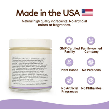 Rooted In Rest Magnesium Lotion for Sleep – Science Backed Sleep Aid – 2X More Magnesium Chloride – Fast, Effective Relaxation with Lavender, Passion Flower & Chamomile - Made in USA – 4 oz