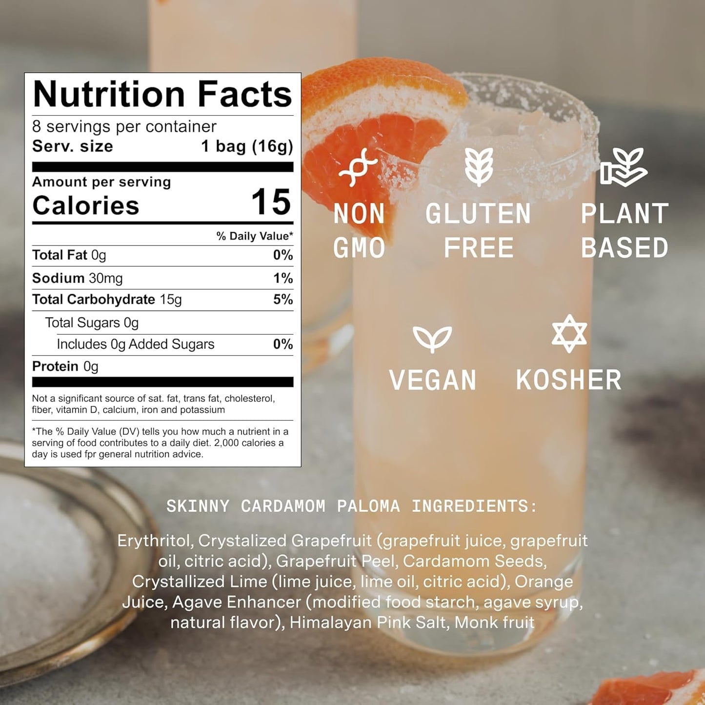 SAYSO Spicy Margarita, Cardamom Paloma, and Hibiscus Cosmopolitan (Skinny) & Honey Rosemary Moscow Mule Cocktail Mix Variety Pack | (Low-Calorie & Low Sugar Cocktail Tea Bags), 8-Pack Assorted