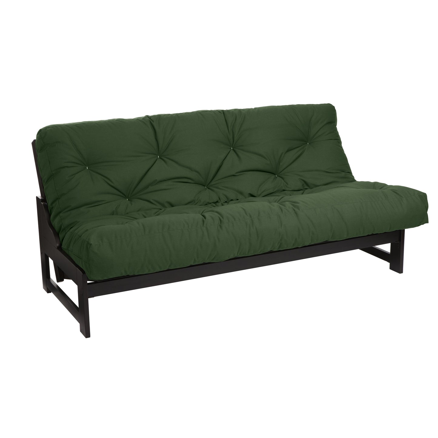 Mozaic Full Size 8-inch Cotton Twill Gel Memory Foam Futon Mattress, Hunter Green