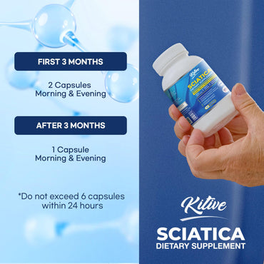 Sciatic Nerve Relief: Advanced Support Supplement for Sciatica – Potent Alpha Lipoic Acid & Turmeric & Herbal Relief Ingredients – Made in USA, 120 Capsules (120 Count (Pack of 1), Unflavored)