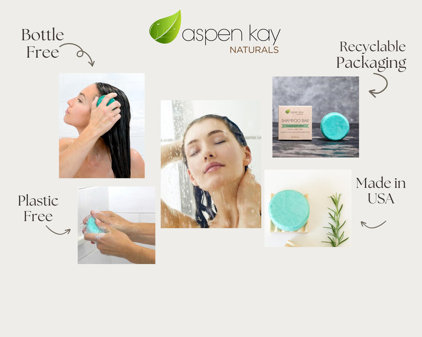 Solid Shampoo Bar, Made With Natural & Organic Ingredients, Sulfate-Free, Cruelty-Free & Vegan 3 Ounce Bar (Rosemary & Peppermint)