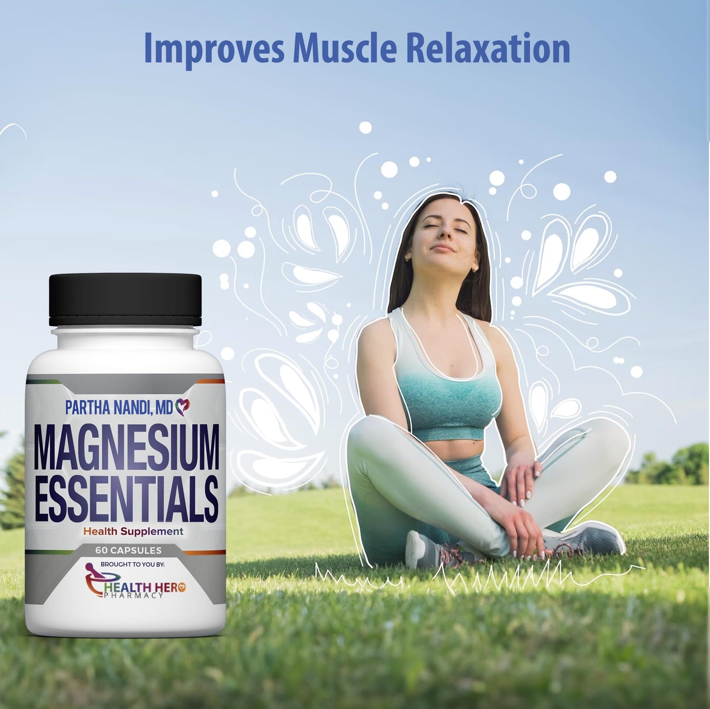 Dr. Nandi's Triple Magnesium Complex Supplement โ Magnesium Citrate, Malate & Glycinate โ Supports Sleep, Stress, Muscle, Nerve & Heart Health โ High Absorption Formula โ 235MG โ 60 Capsules