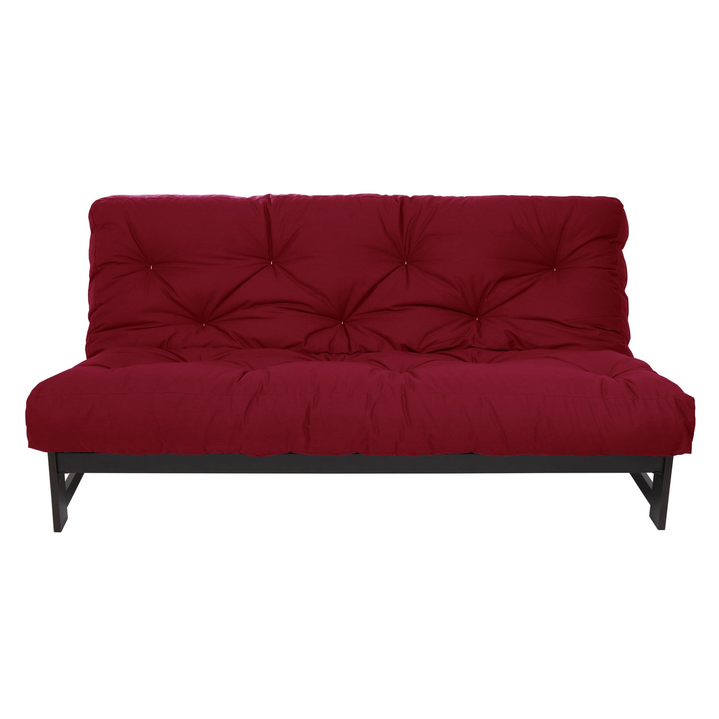 Mozaic Full Size 8-inch Cotton Twill Gel Memory Foam Futon Mattress, Red