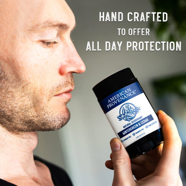 American Provenance All Natural Deodorant for Men and Women - Aluminum Free Deodorant that Lasts All Day - Made in the USA with Essential Oils & Cruelty Free - Wintergreen, Fir, Cedar (1 Pack)