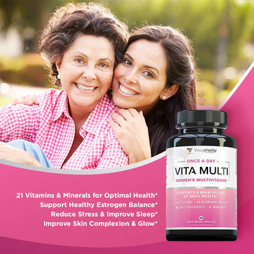 Multivitamin for Women Women’s Daily Multi-Vitamin Supplement with DIM, Iodine, Ashwagandha Supports Youthful Complexion, Healthy Cortisol and Estrogen Balance 30 Day Supply