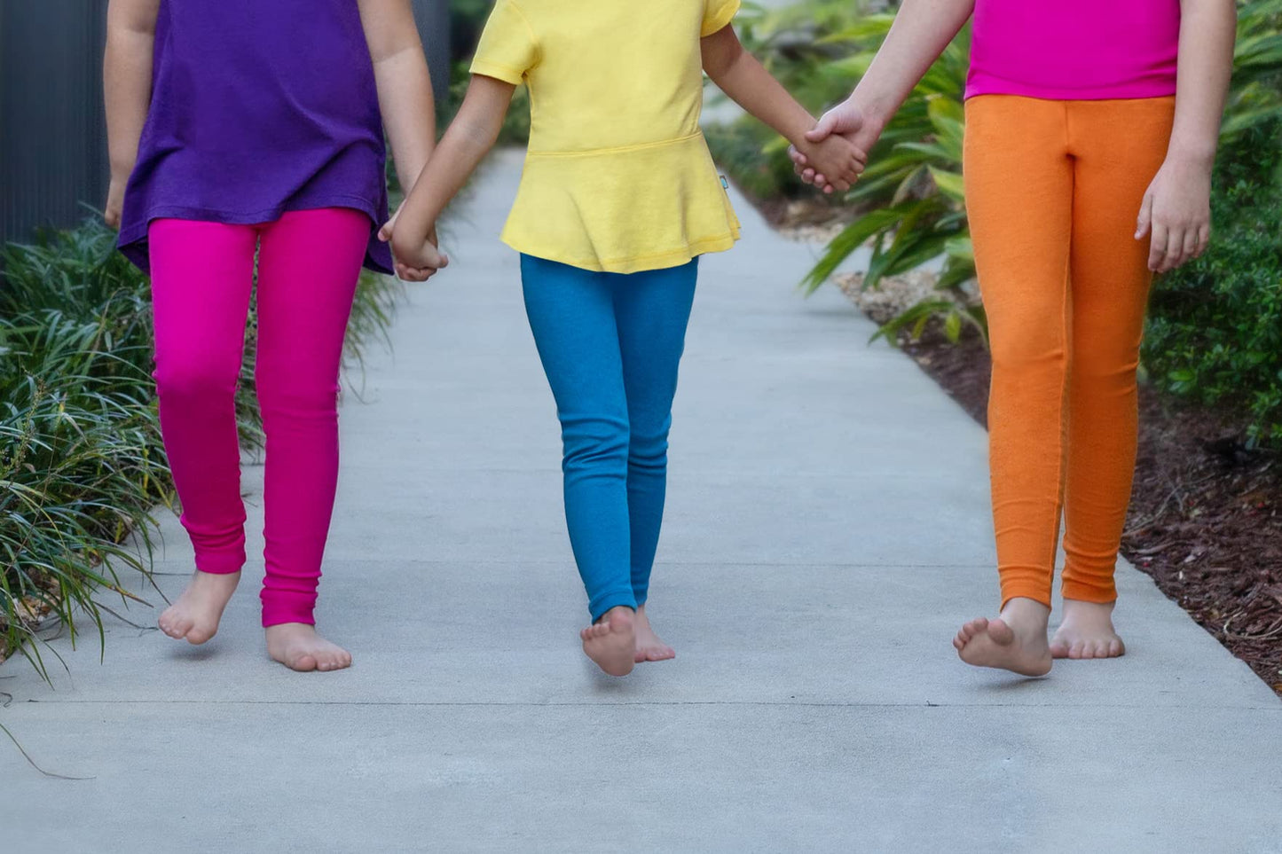 Made in USA Girls Leggings 100% Cotton for School Uniform Sports Coverage or Play Perfect for Sensitive Skin or SPD Sensory Friendly Clothing, Black, 7