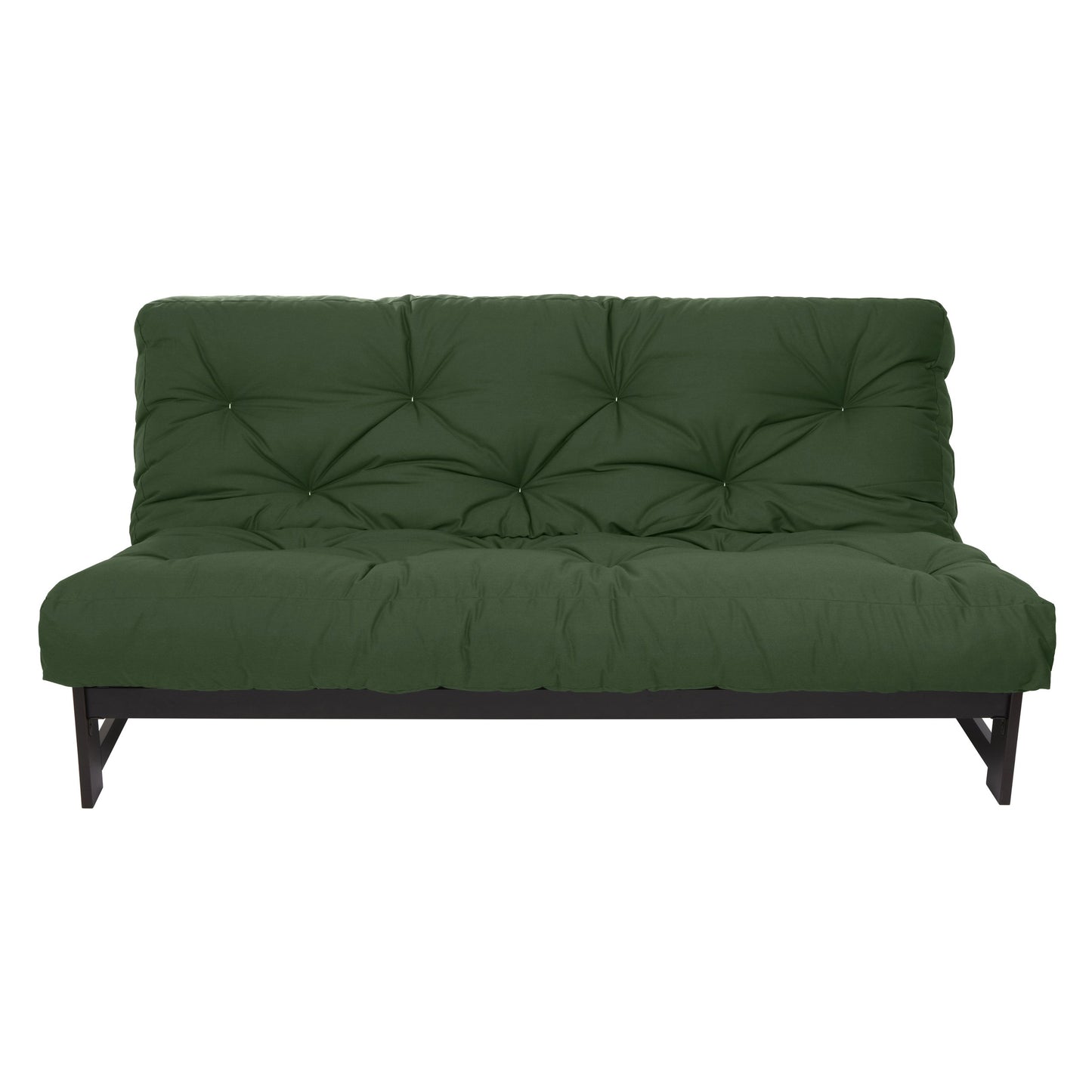 Mozaic Full Size 8-inch Cotton Twill Gel Memory Foam Futon Mattress, Hunter Green
