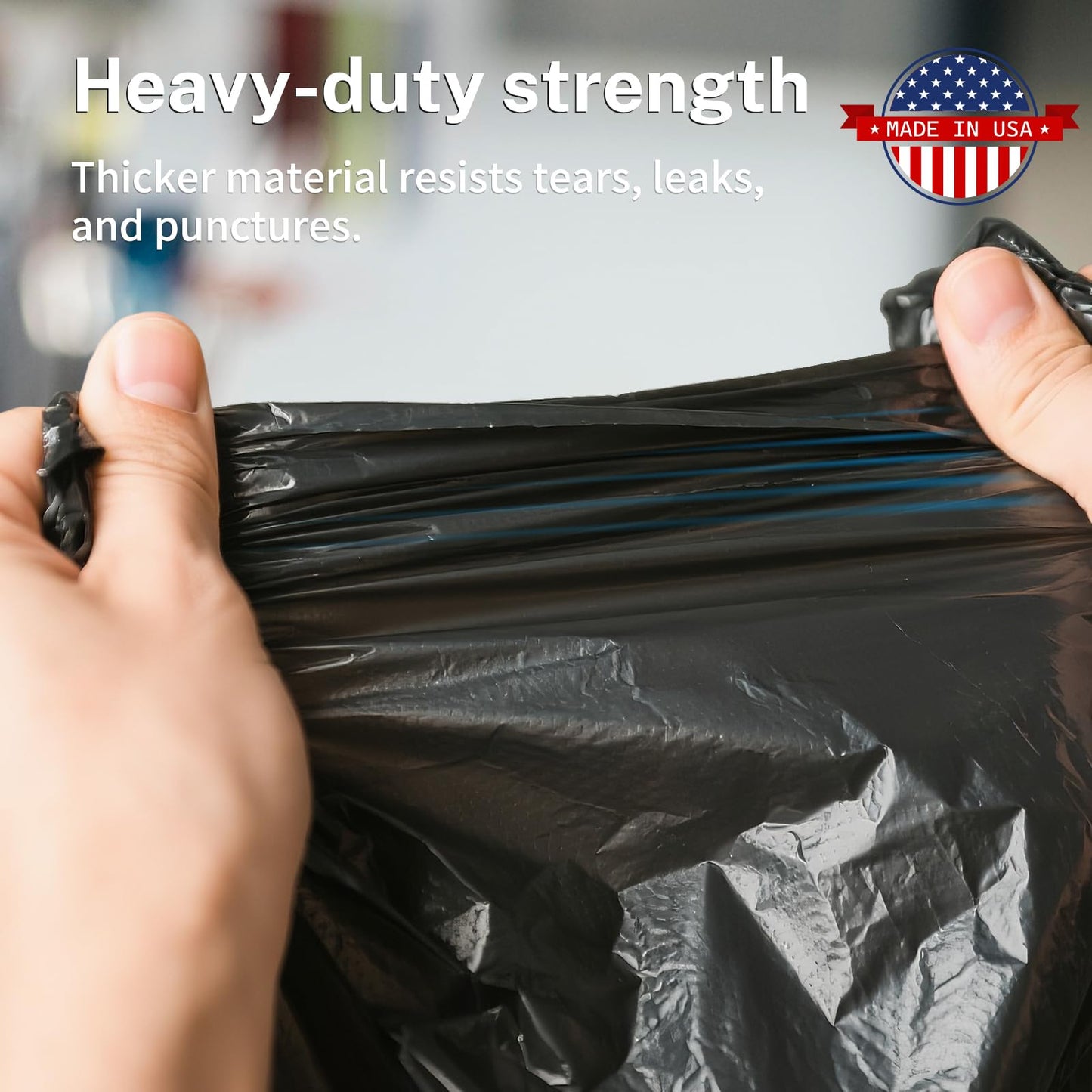 Trash Bags 30-33 Gallon, Black - Medium Duty 250 Count Bulk Pack | 32" x 38" | Durable & Tear-Resistant Garbage Bags for Home, Commercial, Construction & Outdoor Use | Made in USA