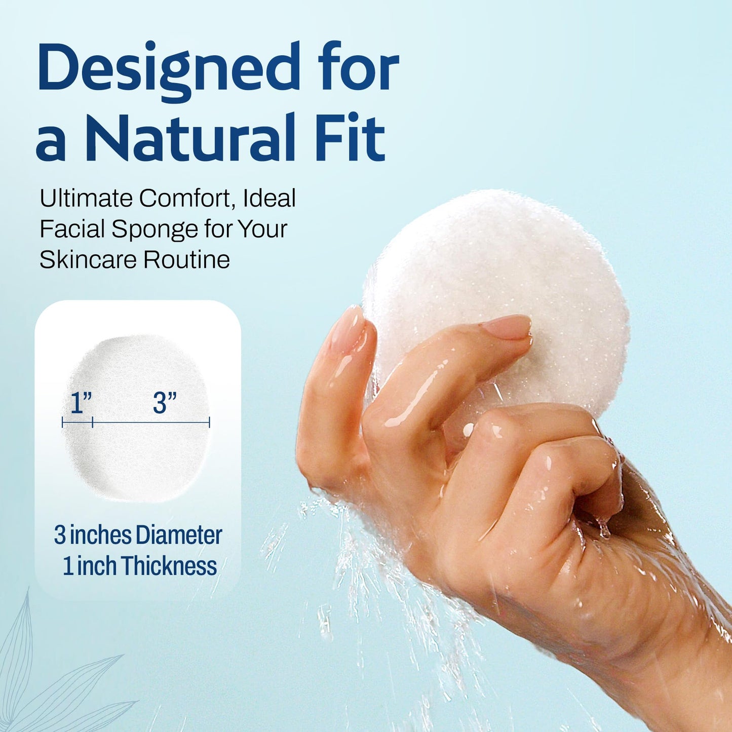 HartFelt Round Face Scrubber for Women | Reusable Facial Sponges for Daily Cleansing | Facial Exfoliating Pads for Removing Dead Skin, Dirt & Makeup | Use with Favorite Cream | Made in USA - 1 Count