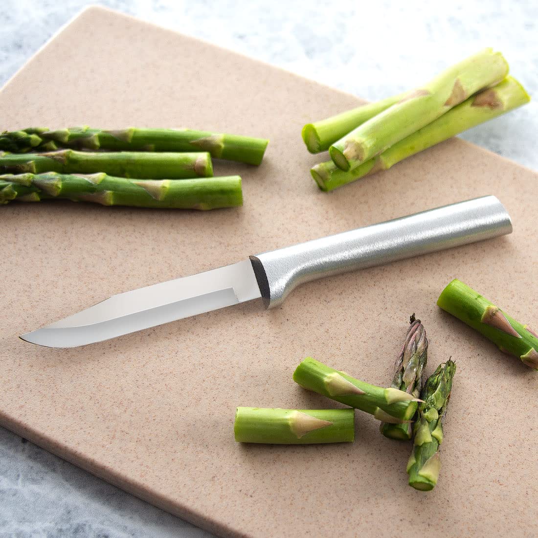 Rada Cutlery Regular Paring Knife (R101), 3.25" Stainless Steel Hollow Ground Blade, Made in USA, Made in USA, Silver Handle