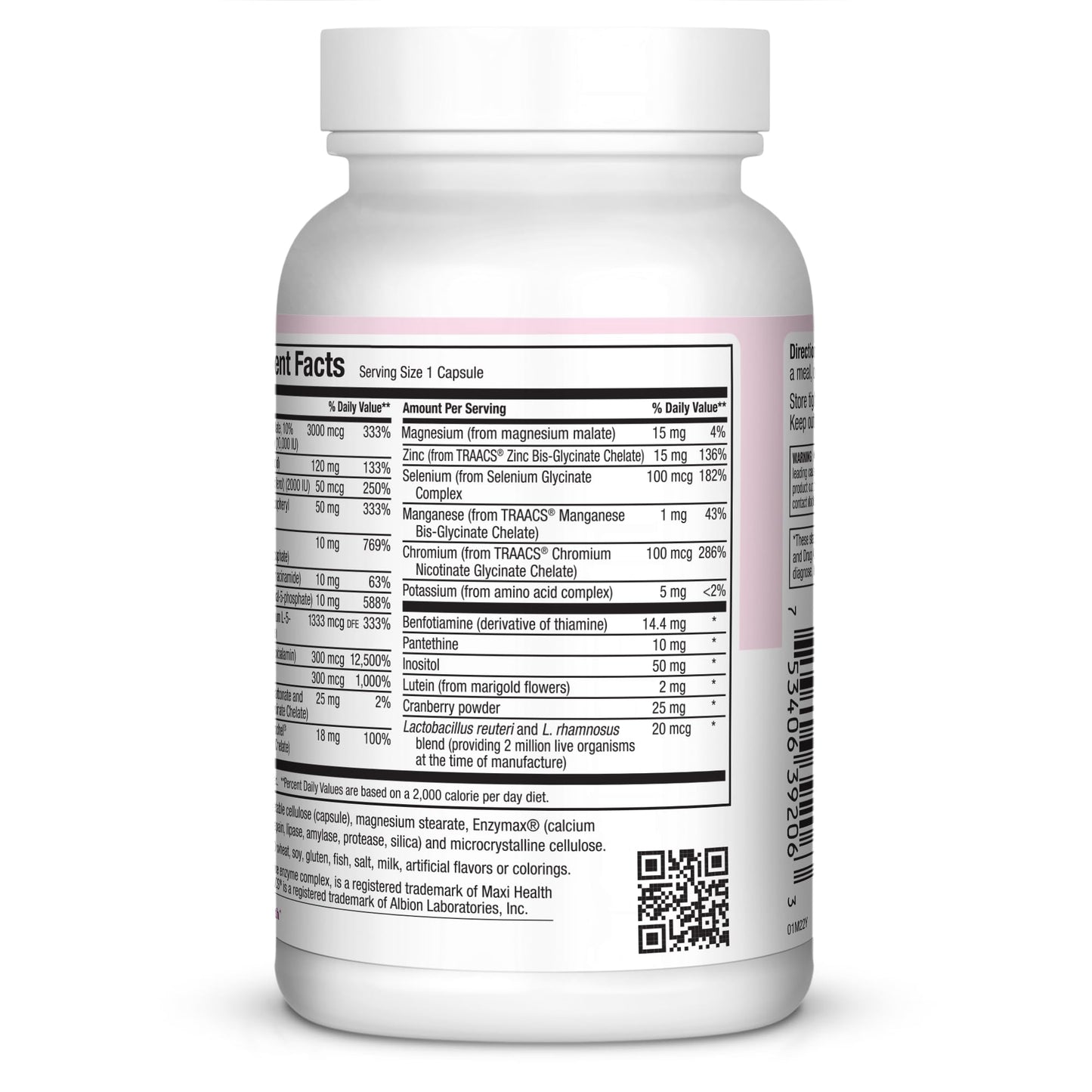 Womens Multivitamin – Essential Multivitamin for Women Supplement with Vitamins A B C D E Calcium Zinc Biotin & More – Daily Multi Vitamins and Multiminerals for Gut Support - Kosher (60 Capsules)