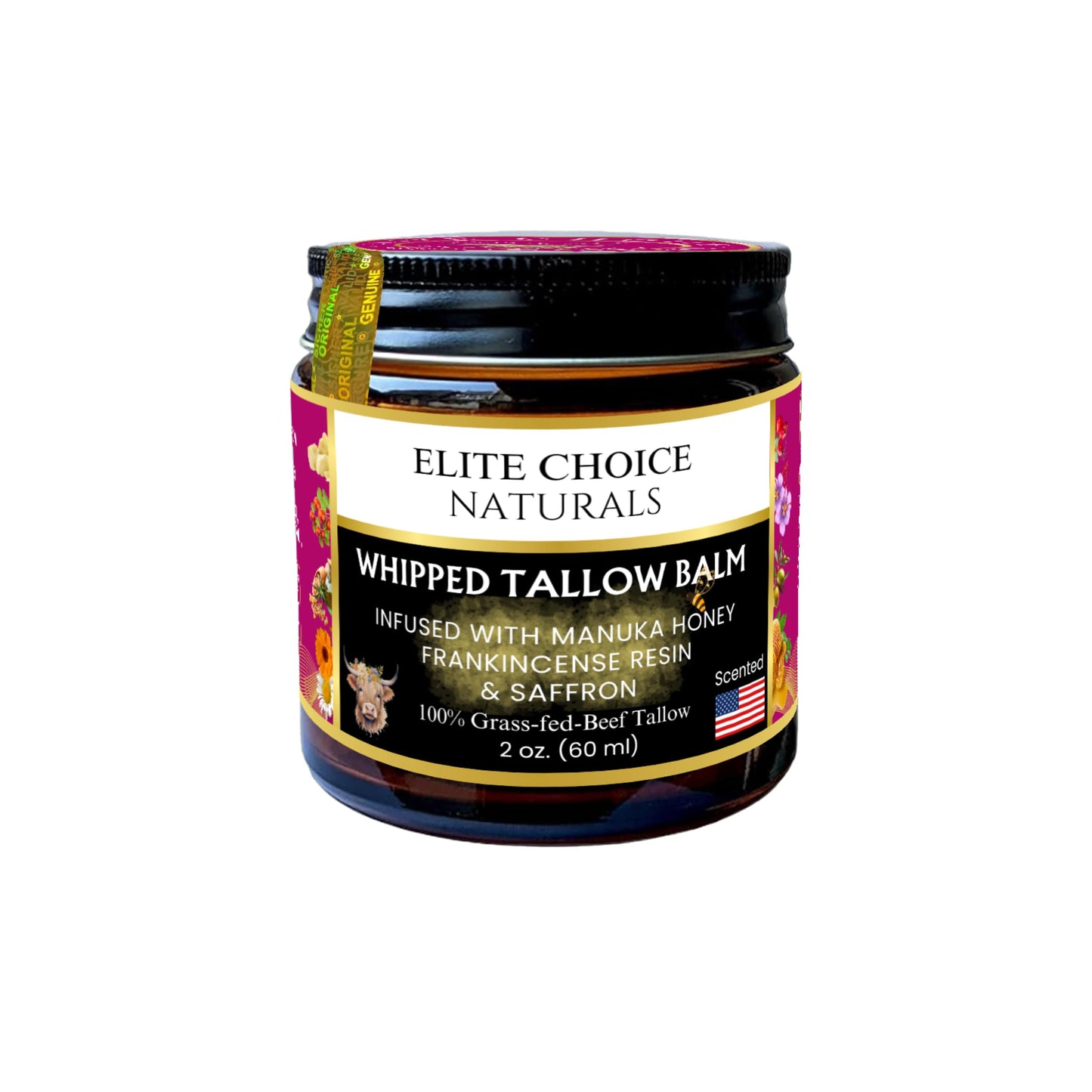 Whipped Tallow Balm - 100% Grass-Fed Beef Tallow, Pure Organic Moisturizer for Face & Body, Anti-Aging, Wrinkles, Fine Lines, Firming, Uneven Tone & Pigmentation - Handmade (2 Fl oz, Frankincense)