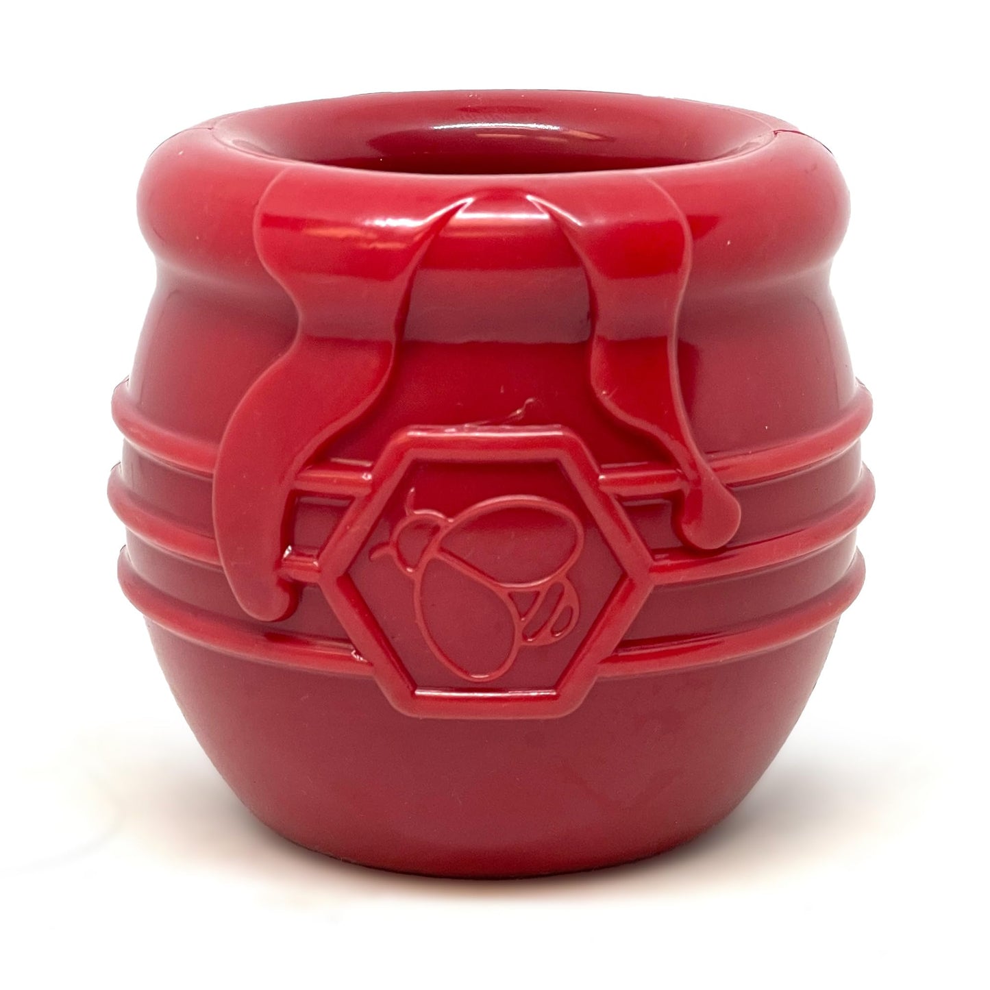 SodaPup Honey Pot – Durable Dog Treat Dispenser & Enrichment Toy Made in USA from Non-Toxic, Pet Safe, Food Safe Natural Rubber Material for Mental Stimulation, Problem Chewing, Calming Nerves, & More