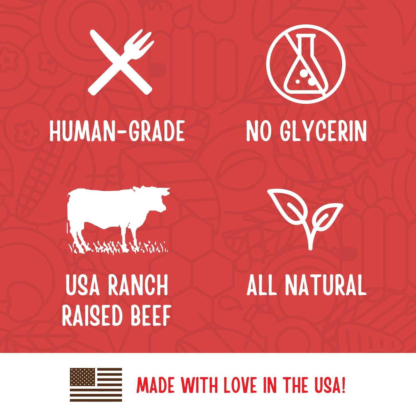 Full Moon Beef Jerky Healthy All Natural Dog Treats Human Grade Made in USA Grain Free