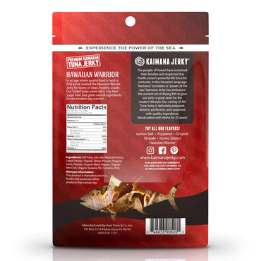 Kaimana Jerky - Hawaiian Warrior Ahi Tuna Jerky 3 Pack - Premium Fish Jerky Made in the USA. All Natural and Wild Caught.