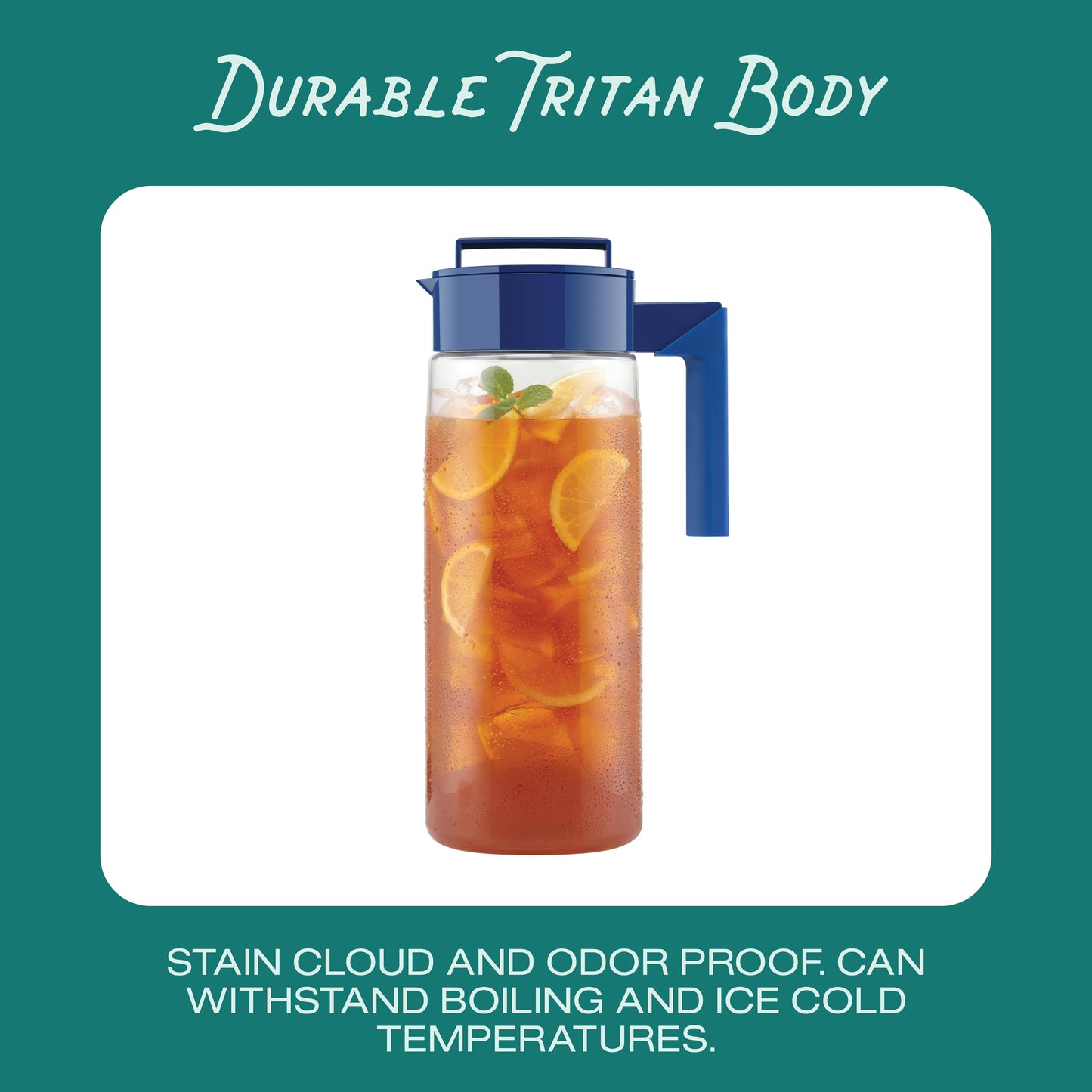 Takeya Patented and Airtight Pitcher Made in the USA, BPA Free Food Grade Tritan Plastic, 2 qt, Avocado