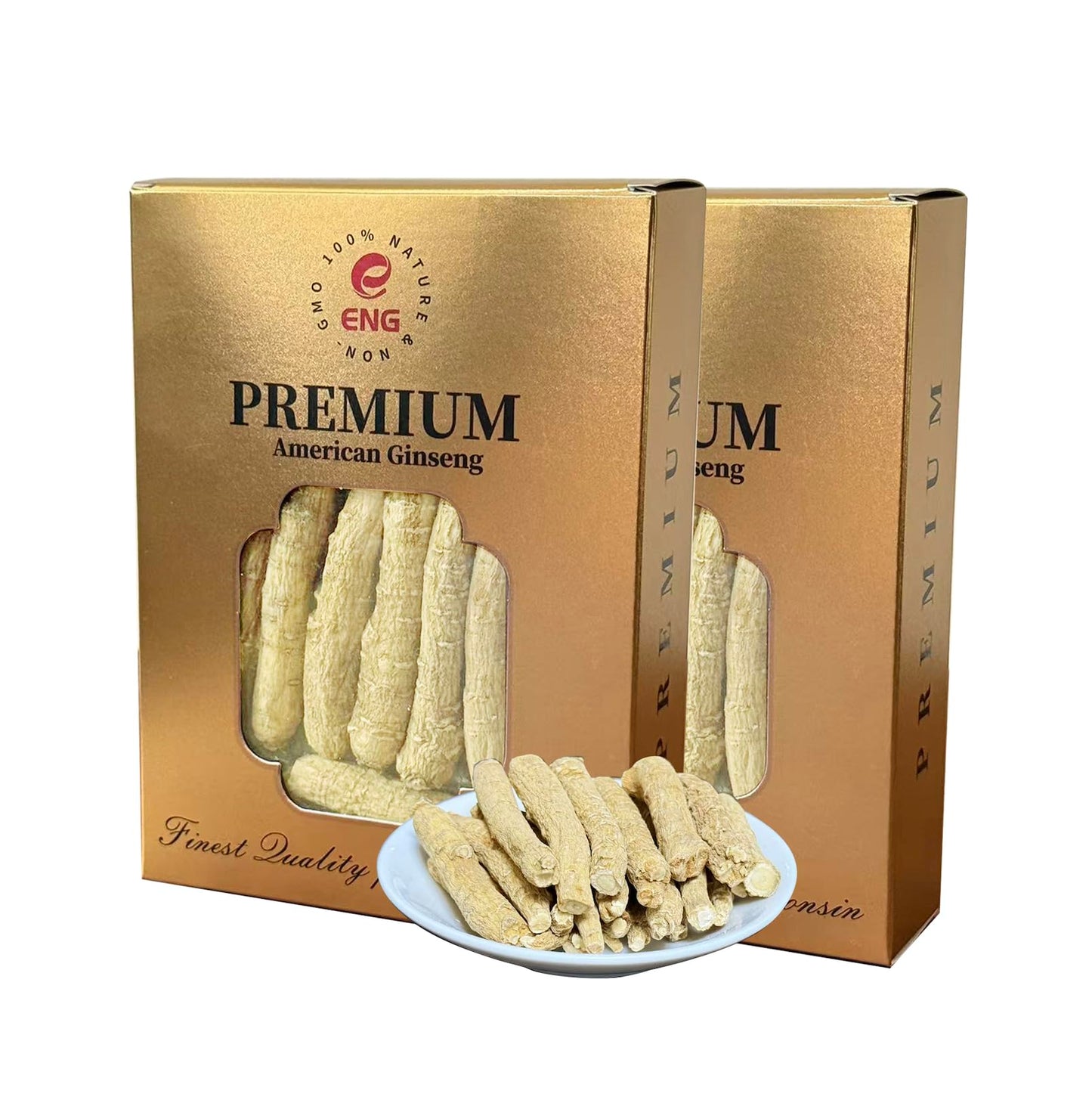 ENG Wisconsin American Medium Ginseng Root – 4oz/Box – Premium USA Ginseng Root – Energy & Immune Support (Pack of 1)