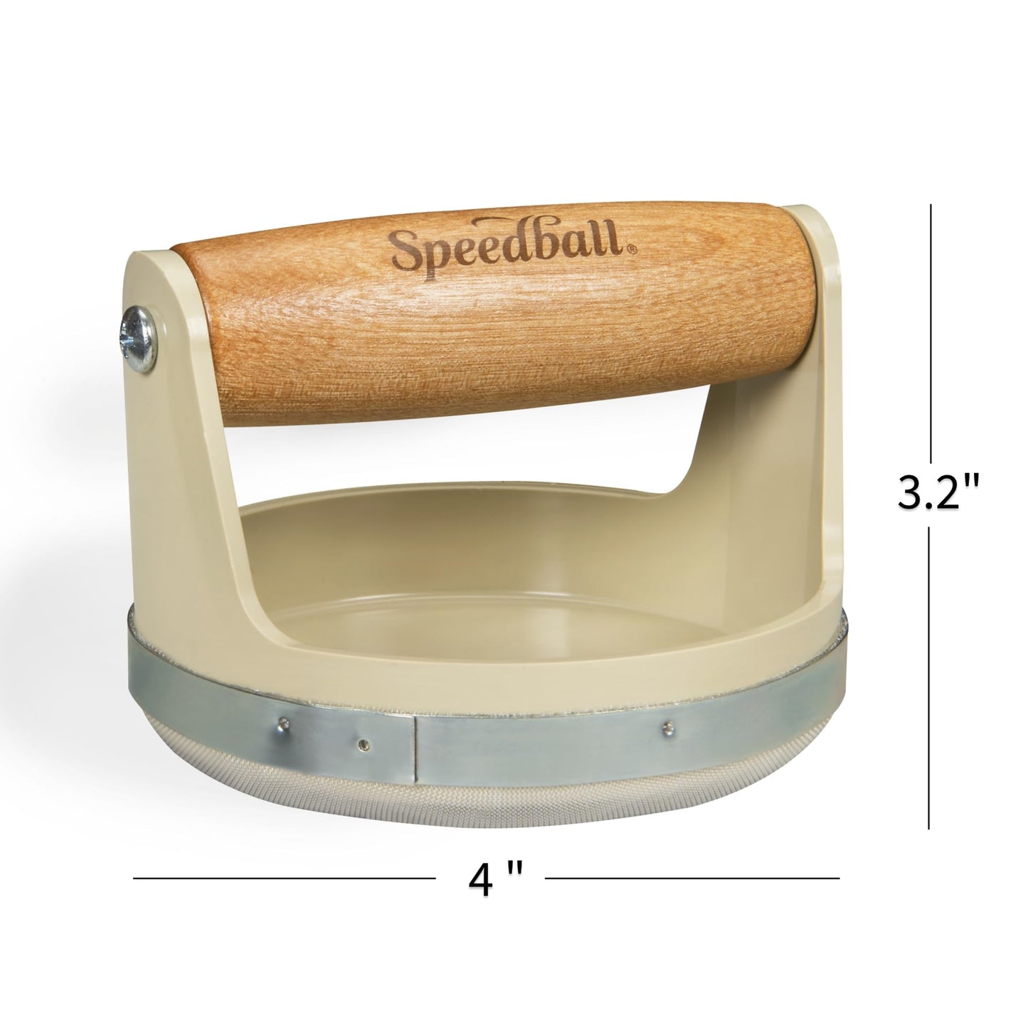 Speedball Block Printing Baren - Comfortable Wooden Handle, Made in the USA - 4 Inches (4139)