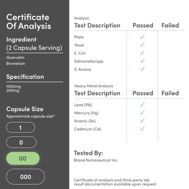 Quercetin with Bromelain - 120 Count (1,200mg Servings) Immune Health Capsules - Supports Healthy Immune Functions in Men and Women (Vegan Safe, Third Party Tested, Gluten Free) by Double Wood