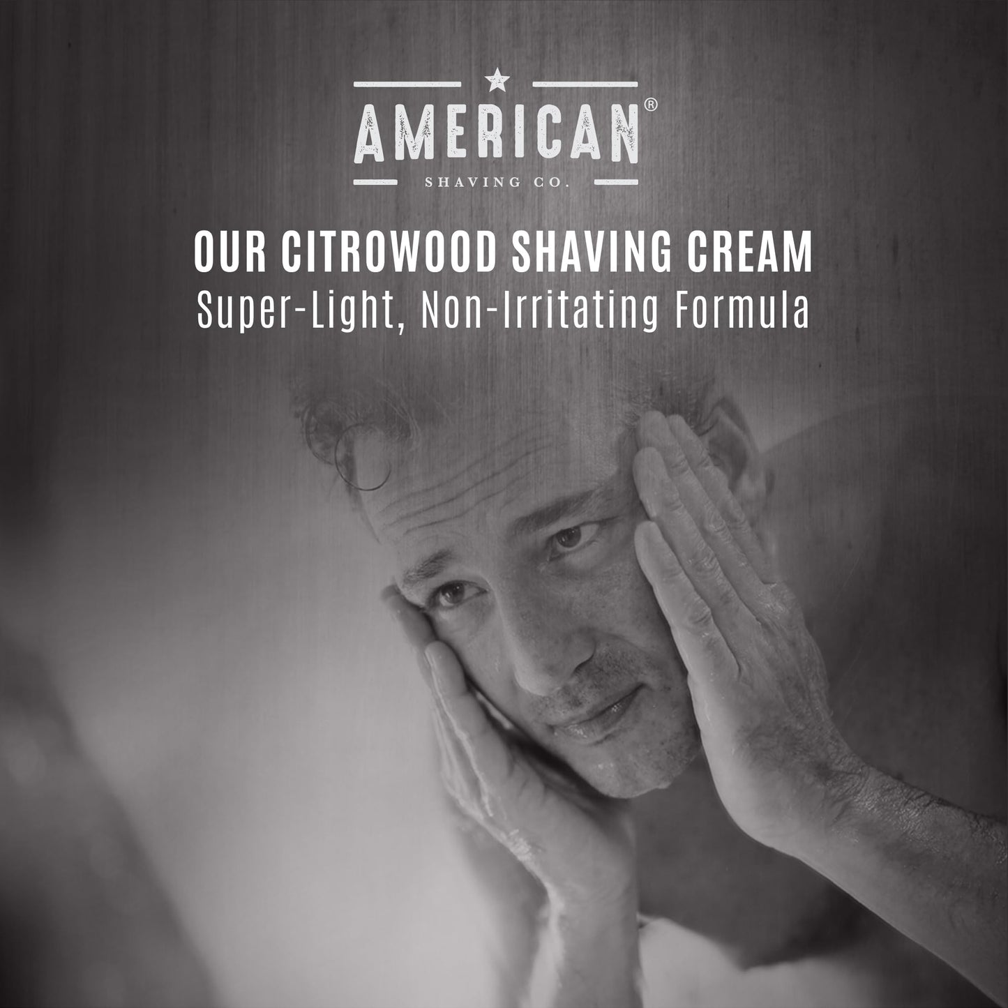 American Shaving Co. Citrowood Shaving Cream For Men 8 oz, Made in USA, Easy Application, Quality Potent Ingredients, Non-GMO, GMP Certified, Cruelty-Free Products