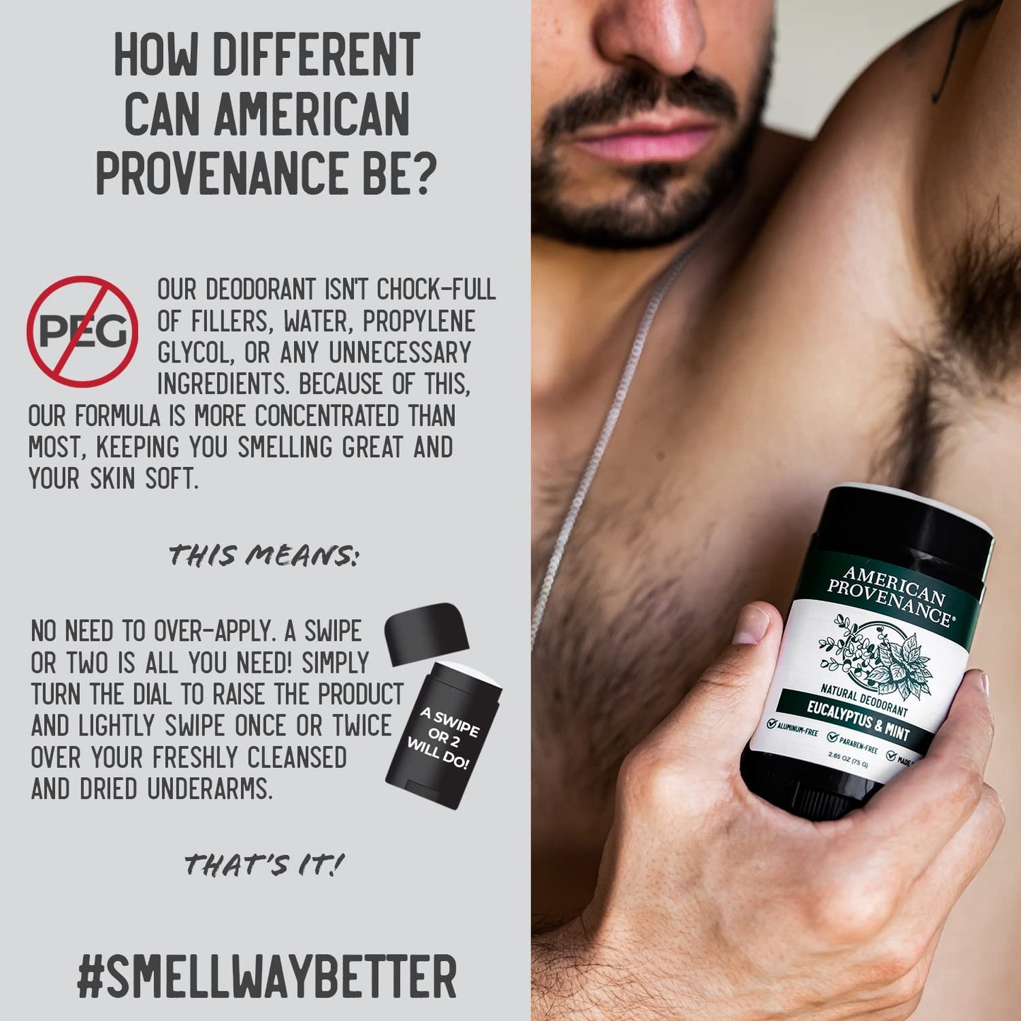American Provenance Aluminum Free Natural Deodorant For Women and Men - Oud Wood and Spruce - 24 Hour Odor Protection - Cruelty Free - Made in the USA (1 pack)