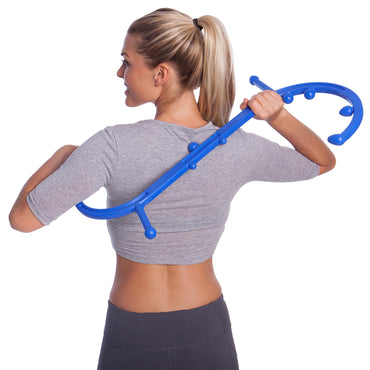 Body Back Buddy Classic USA Made Handheld Full Body Massage Cane Pressure & Trigger Point Massage Tool for Deep Tissue Pain Relief - Dual Massage Hooks for Back, Shoulder, Neck. Manual Back Massager
