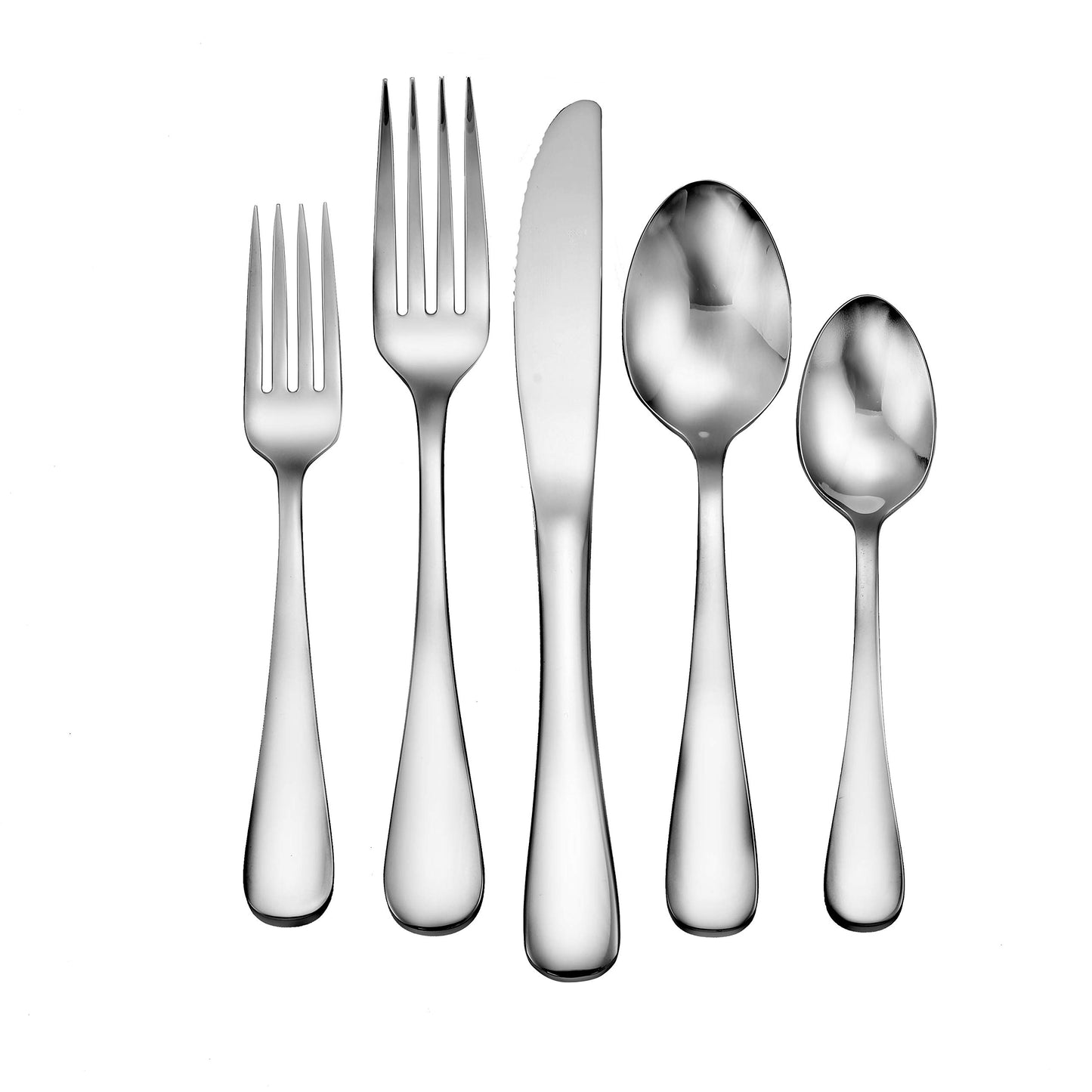 Liberty Tabletop Annapolis 43 Piece Flatware Set Service for 8 Includes 3pc Serving Set Mirror (Bright) Finish MADE IN USA