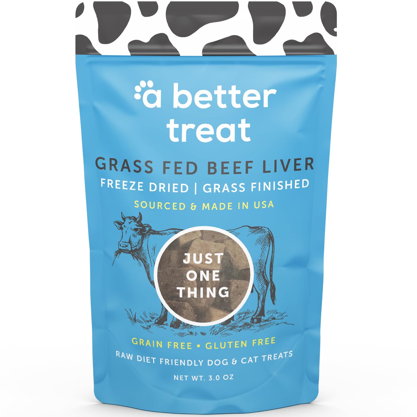 A Better Treat – Freeze Dried 100% Grass Fed & Finished Beef Dog Treats, Beef Liver, Single Ingredient | Natural, Healthy, High Value | Grain Free, High Protein, Diabetic Friendly | Made in The USA