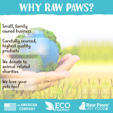 Raw Paws Signature Blend Pet Food for Dogs & Cats - Turkey Recipe, 1-lb Rolls (10 Pack) - Made in USA Frozen Turkey Roll Dog Food - Refrigerated Log Dog Food - Raw Frozen Food for Dogs