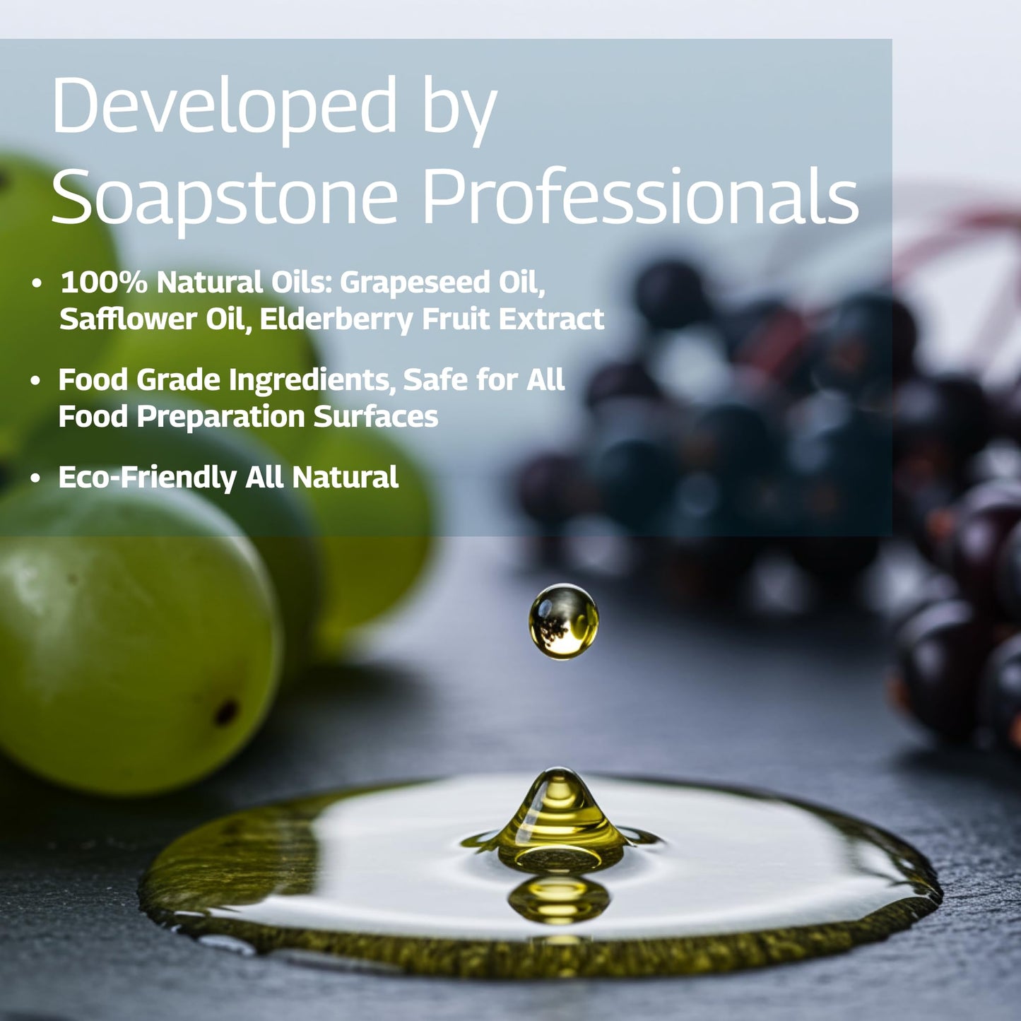 The Original Slate Oil | Food-Safe Natural Oil for Slate Countertops & Surfaces – Enhances, Protects & Deepens Color (4oz)