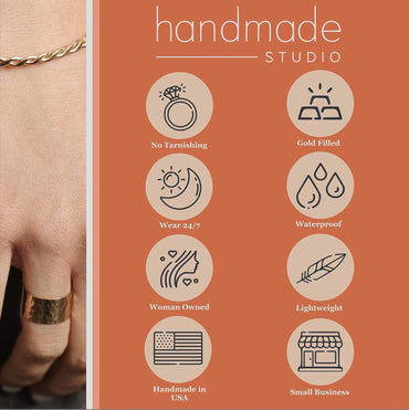 Dainty14k Gold Filled Rings For Women & Girls Braided Thin Stacking Ring | Non-Tarnish Simple & Minimalist Gold Ring | Gold Band | Waterproof Everyday Wear | Made in USA (6)