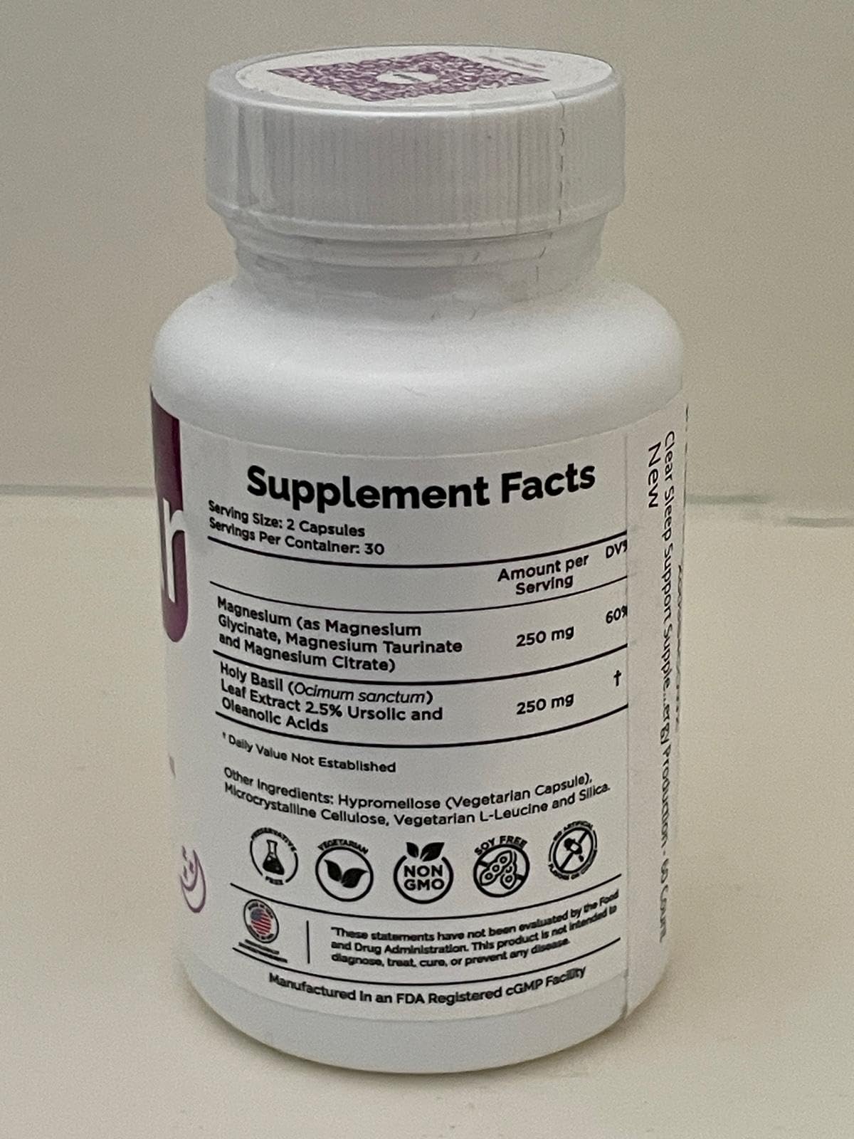 Clear Probiotics Sleep Supplement with Holy Basil & Magnesium
