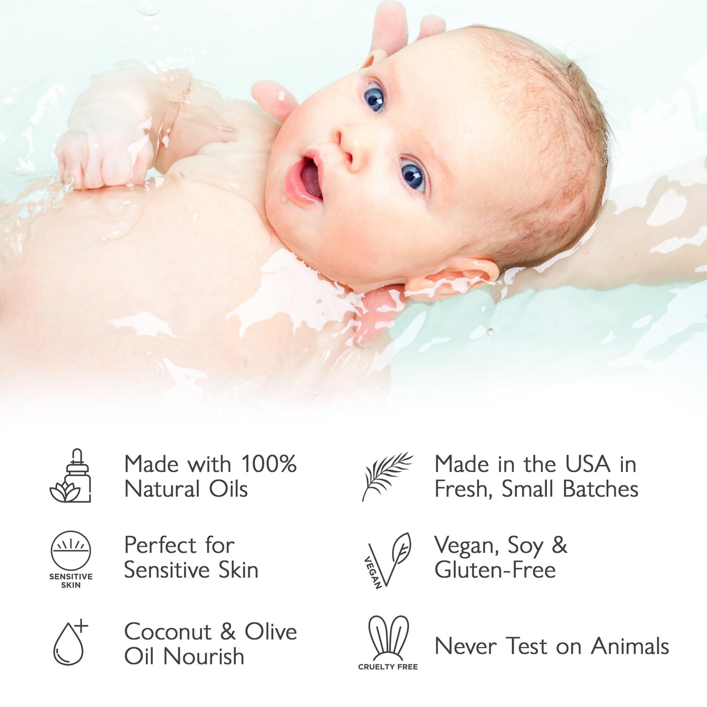 SoCal Suds & Company 2oz Organic Baby Wash & Shampoo- Fragrance Free- 2 Pack
