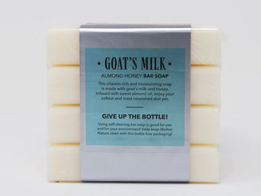 Olivia Care Goat's Milk Organic Bar Soap 4 Pack of 5 oz Bars Made in the USA (Almond Honey)